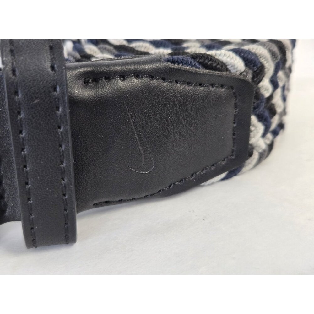 Nike Golf G-Flex Stretch Woven Belt Blue Black Gray Size L/XL Casual Links - Picture 3 of 3